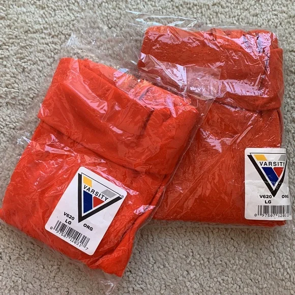 Varsity Cheer Nylon Body Liner Crop Top L New Orange - Picture 6 of 8